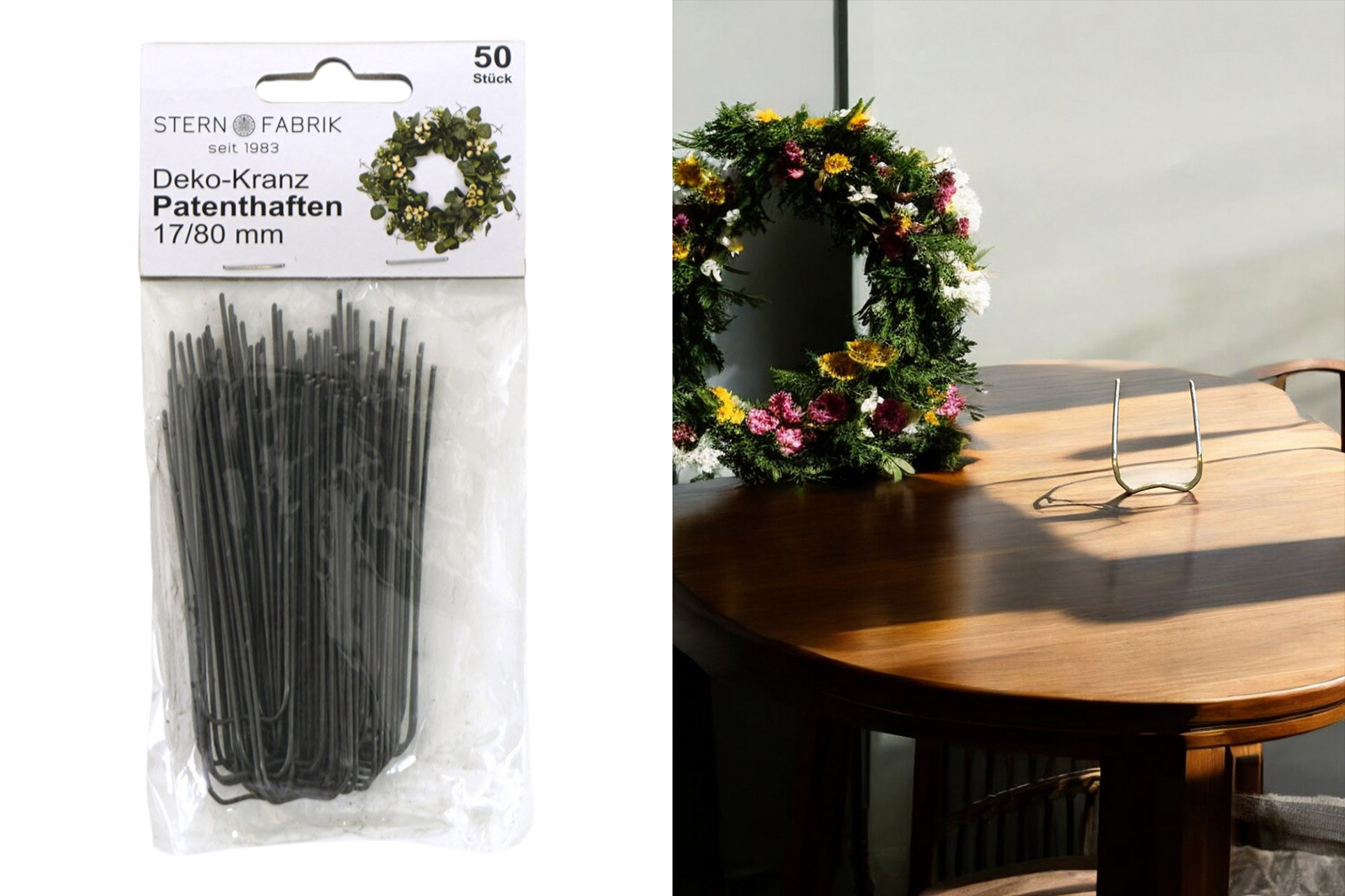 Kranz Efeunadeln 80 mm, 50 Stück