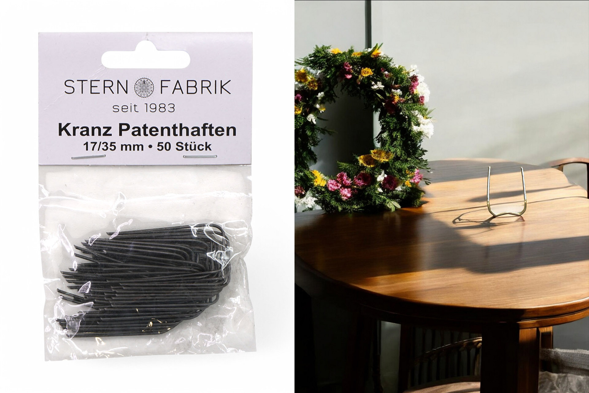 Kranz Patenthaften 17/35 mm, 50 Stück